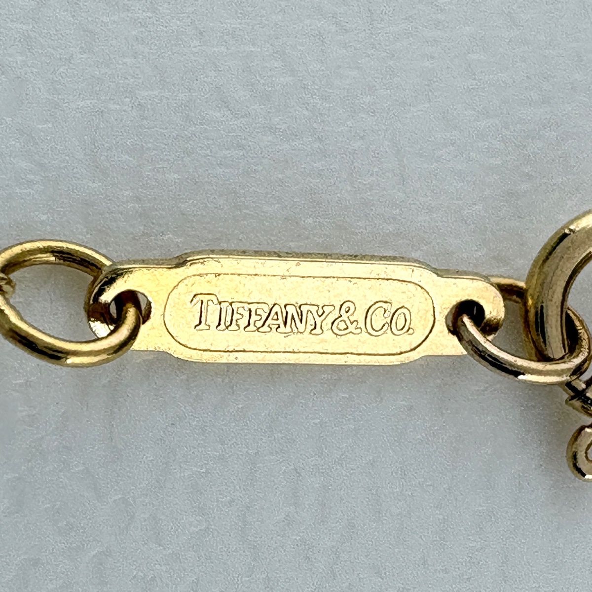 Tiffany & Co Cross Stitch Necklace YG Yellow Gold Pendant — view 5