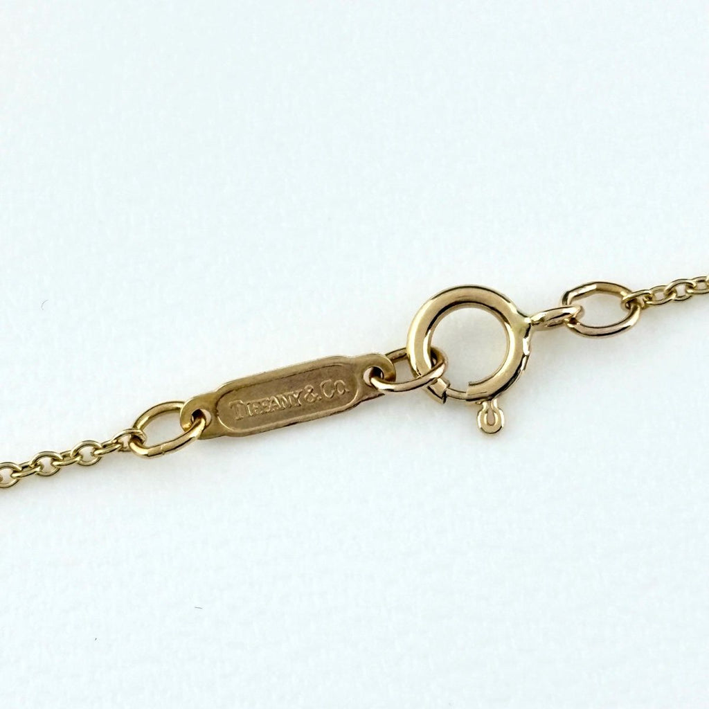 Tiffany & Co Cross Stitch Necklace YG Yellow Gold Pendant — view 4