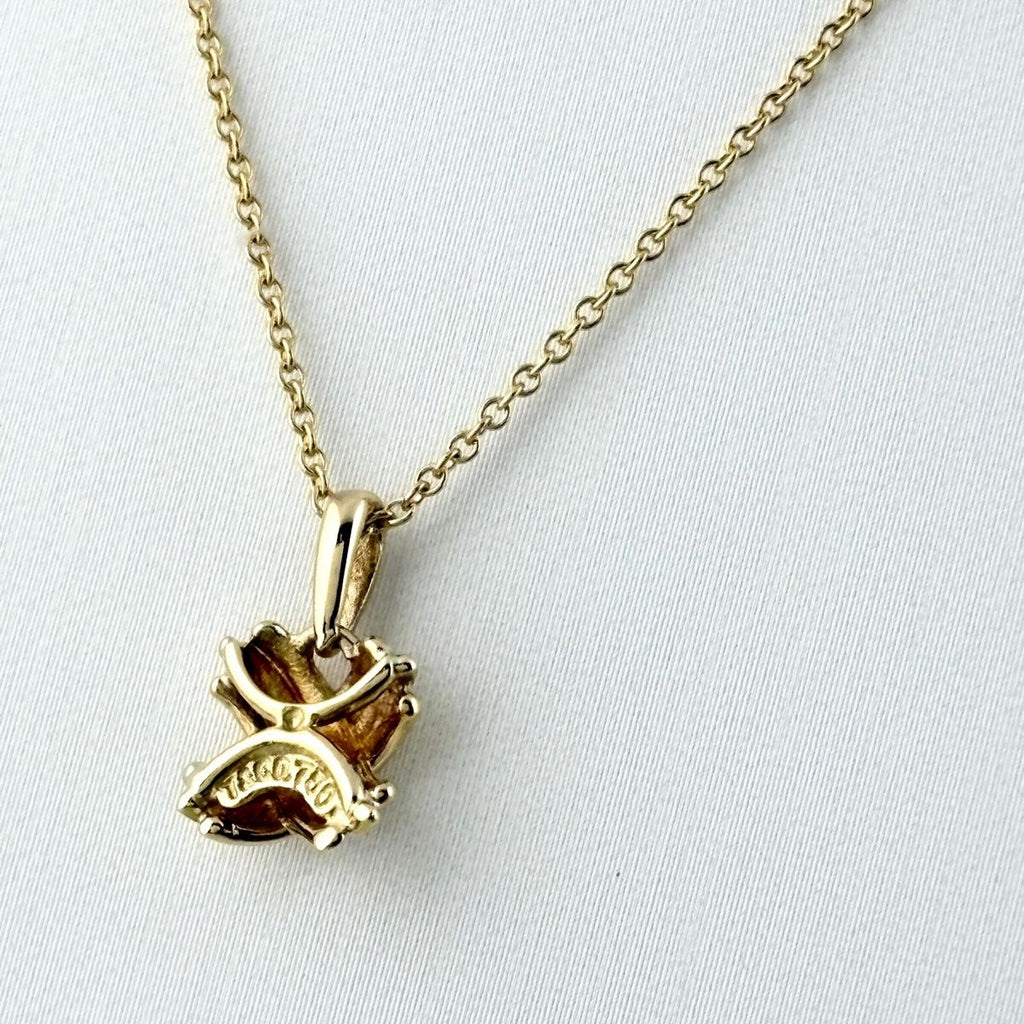 Tiffany & Co Cross Stitch Necklace YG Yellow Gold Pendant — view 2
