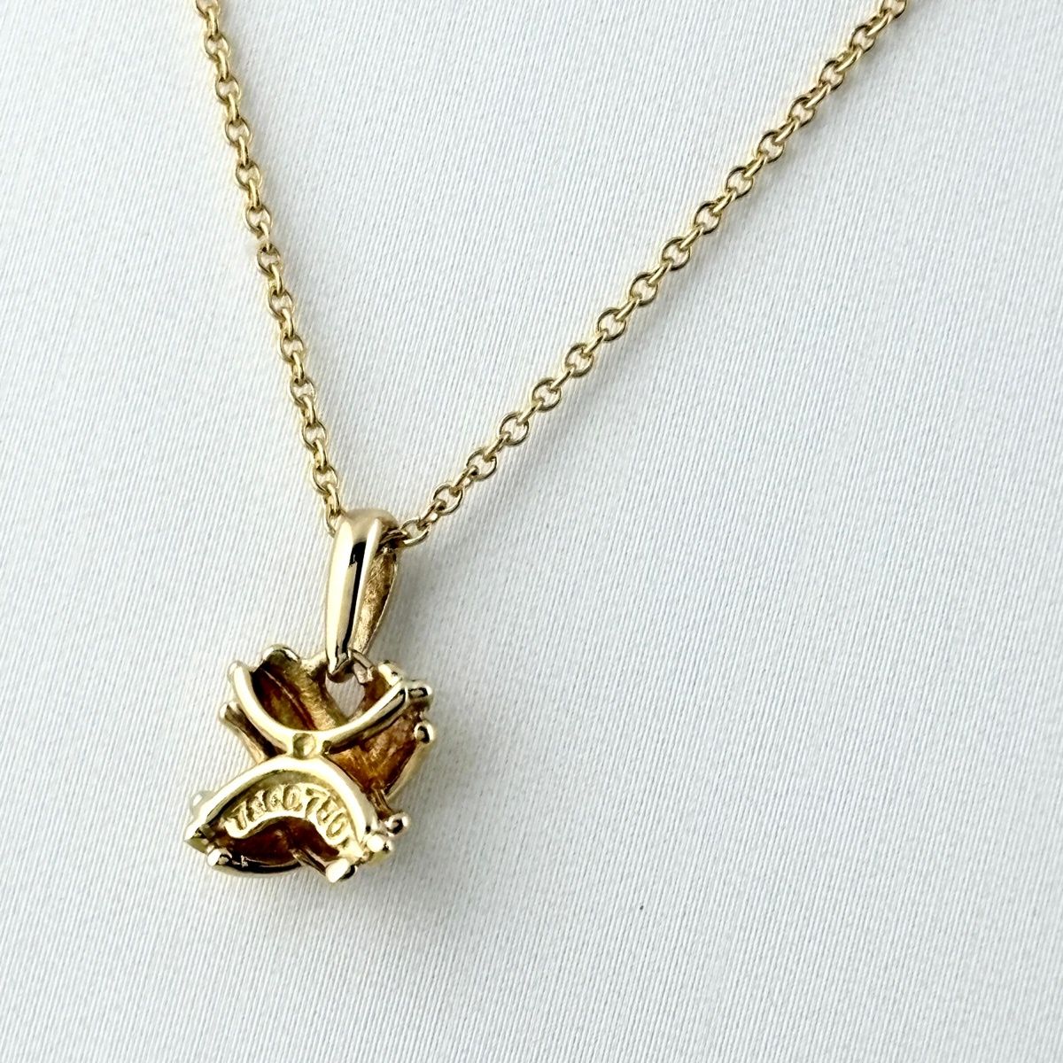 Tiffany & Co Cross Stitch Necklace YG Yellow Gold Pendant — view 2