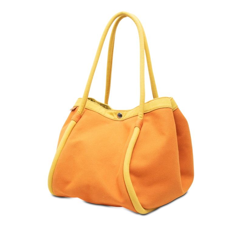 Hermes Sac Baga GM Tote Shoulder Bag Yellow Orange Canvas — view 2