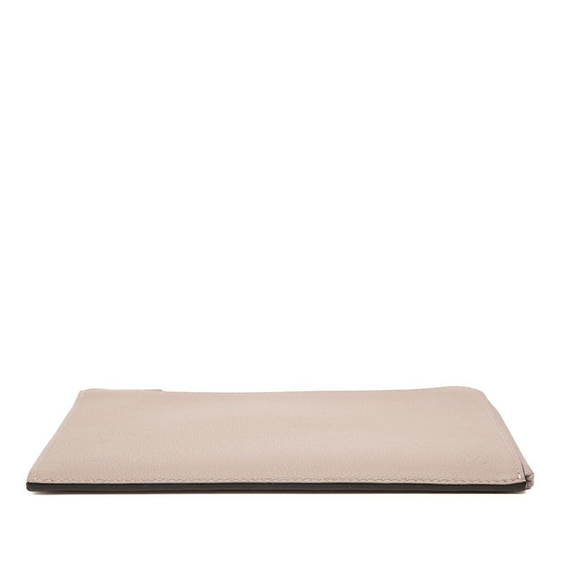 Louis Vuitton Pochette Jour PM Clutch Taupe Beige Leather — view 3