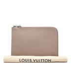 Louis Vuitton Pochette Jour PM Clutch Taupe Beige Leather — view 7