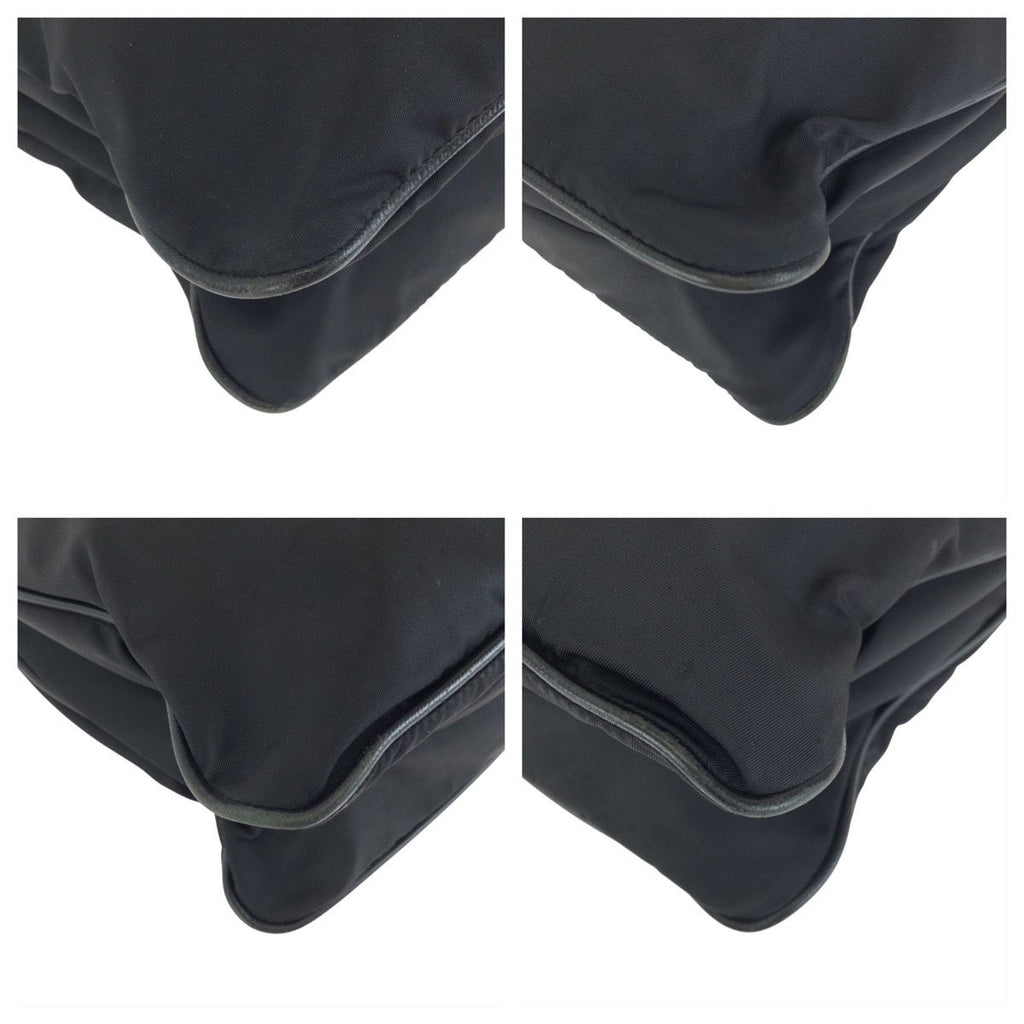 Prada Tessuto Black Silver Nylon Shoulder Bag Pochette — view 3