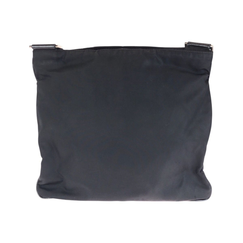 Prada Tessuto Black Silver Nylon Shoulder Bag Pochette — view 2