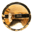 Chanel CC Logo Quilted Round Earrings Gold Plated — view 3