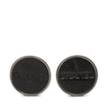Chanel Round Earrings 00 Silver Leather Metal