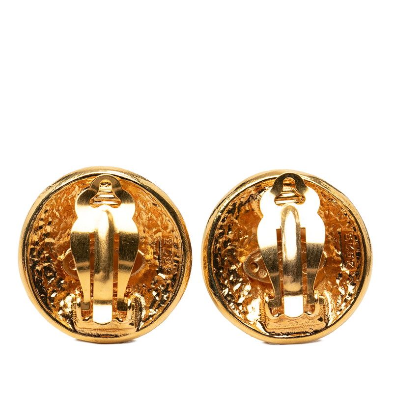 Chanel Round Earrings Gold Plated — view 2
