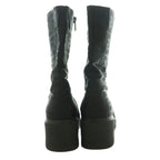 Fendi Zucca Pattern Short Boots Round Toe Thick Sole Logo One Color 37 Black BB — view 3