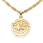 Chanel CC Logo Horse Medallion Vintage Chain Pendant Gold Plated