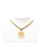 Chanel CC Logo Horse Medallion Vintage Chain Pendant Gold Plated — view 7