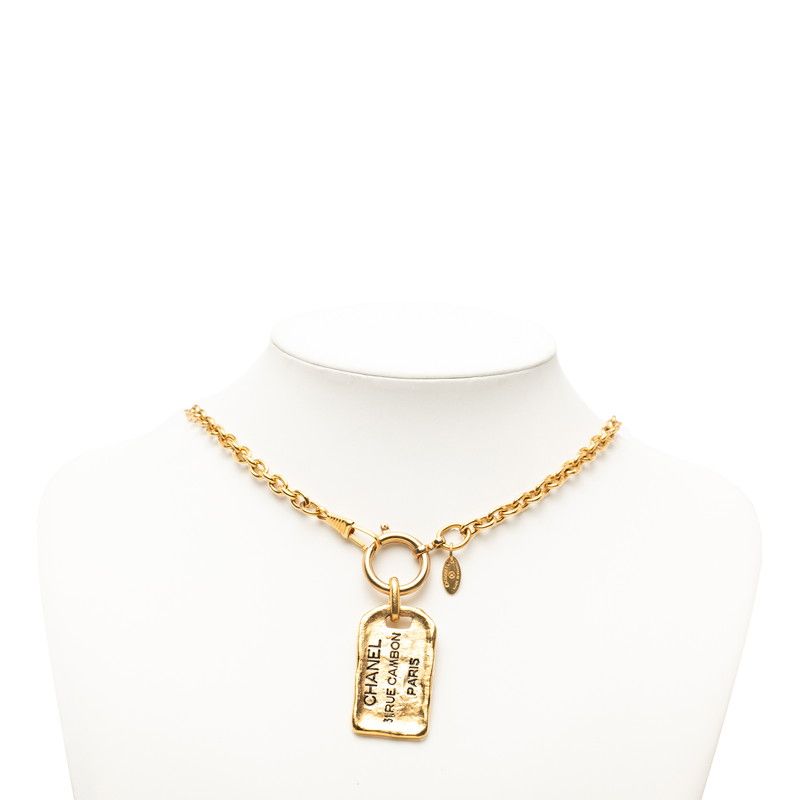 Chanel 31 Rue Cambon Chain Plate Pendant Gold Plated — view 5