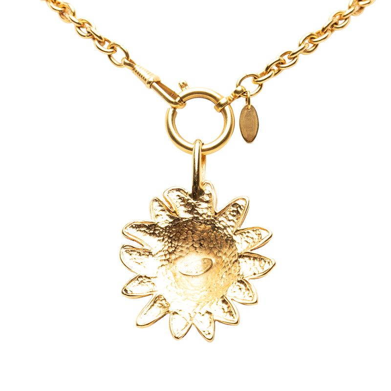 Chanel CC Logo Lion Motif Chain Pendant Gold Plated — view 2