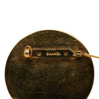 Chanel CC Logo 31 Rue Cambon le Round Brooch Gold Black Plated — view 3