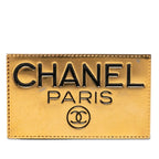 Chanel CC Logo Plate Brooch Gold Plated