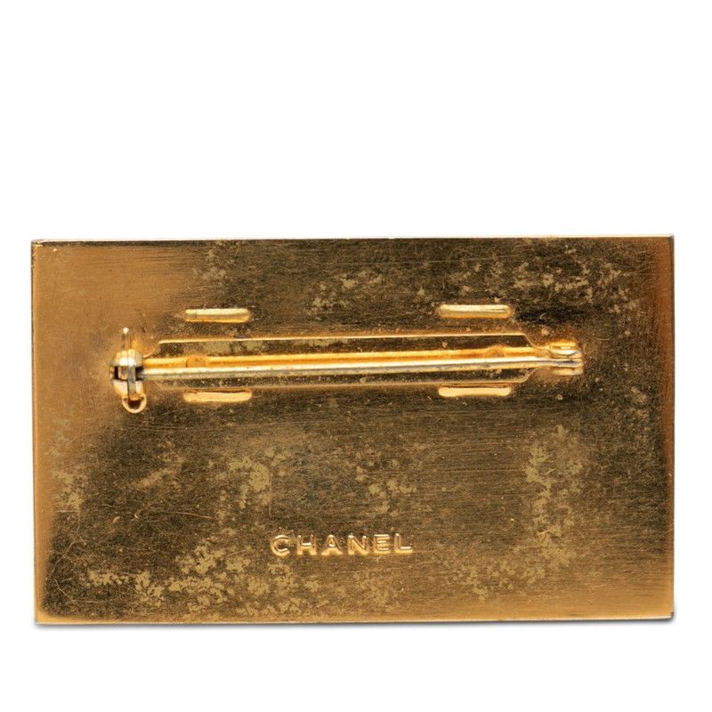 Chanel CC Logo Plate Brooch Gold Plated — view 2