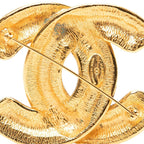 Chanel CC Logo Brooch Gold Plated — view 3
