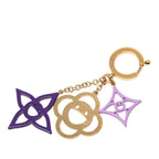 Louis Vuitton Bijou Sac Cosmic Blossom Key Holder Charm Gold Purple Plastic