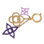 Louis Vuitton Bijou Sac Cosmic Blossom Key Holder Charm Gold Purple Plastic — view 2