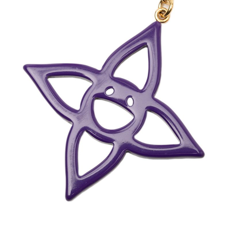 Louis Vuitton Bijou Sac Cosmic Blossom Key Holder Charm Gold Purple Plastic — view 5