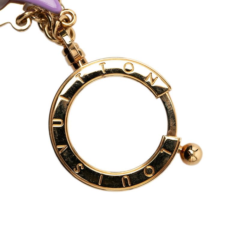 Louis Vuitton Bijou Sac Cosmic Blossom Key Holder Charm Gold Purple Plastic — view 6