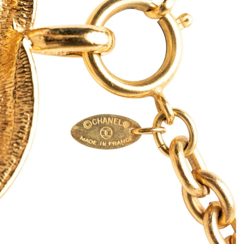 Chanel CC Logo Chain Pendant Gold Plated — view 4