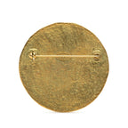 Chanel CC Logo Vintage Round Brooch 95 Gold Plated — view 2