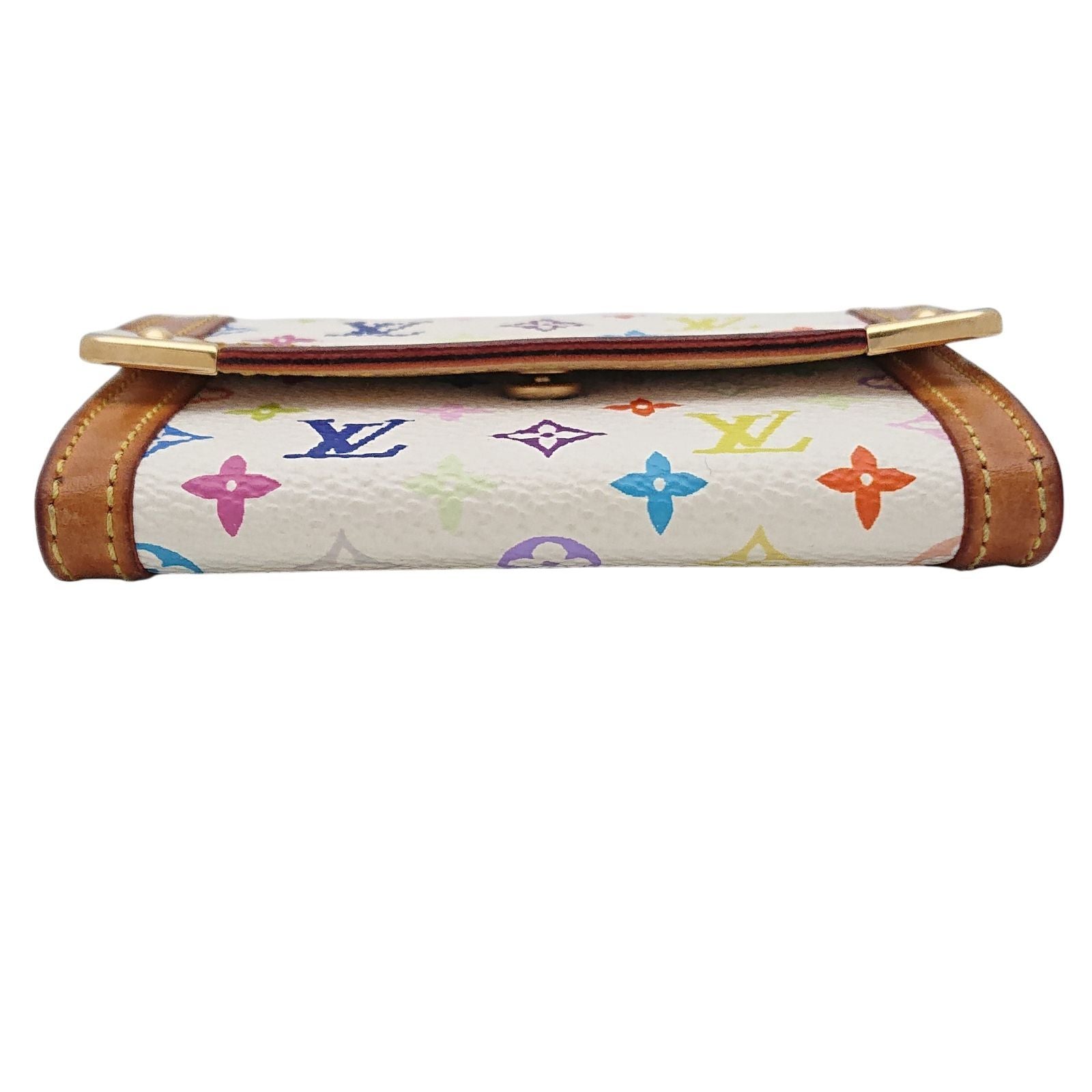 Louis Vuitton Coin Case Porte-Monnaie Pla Monogram Multicolor Blanc — view 4