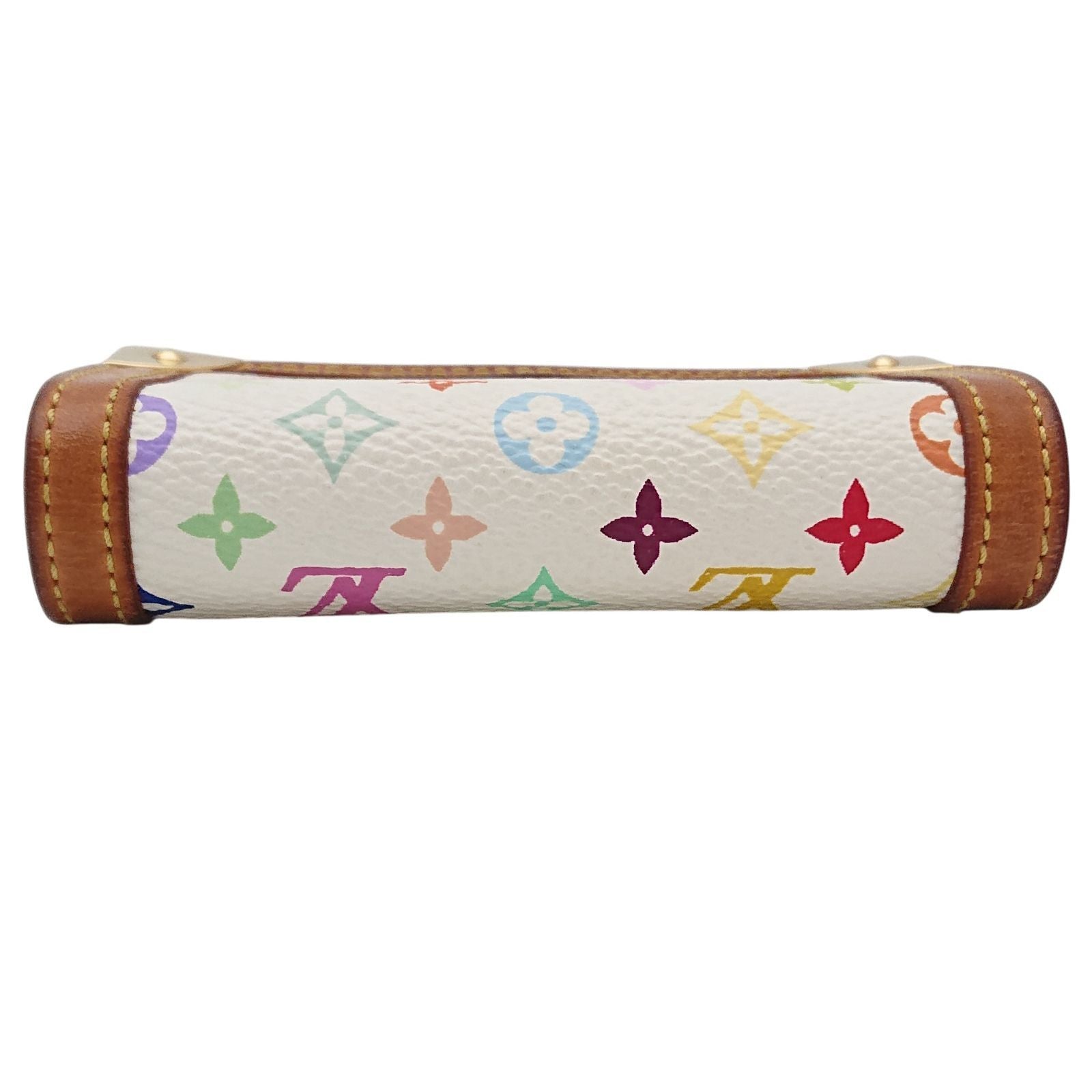 Louis Vuitton Coin Case Porte-Monnaie Pla Monogram Multicolor Blanc — view 6