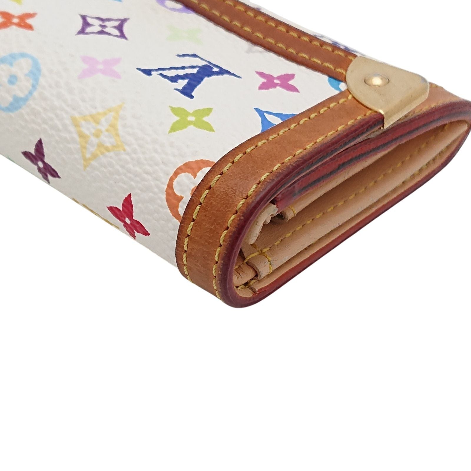 Louis Vuitton Coin Case Porte-Monnaie Pla Monogram Multicolor Blanc — view 7