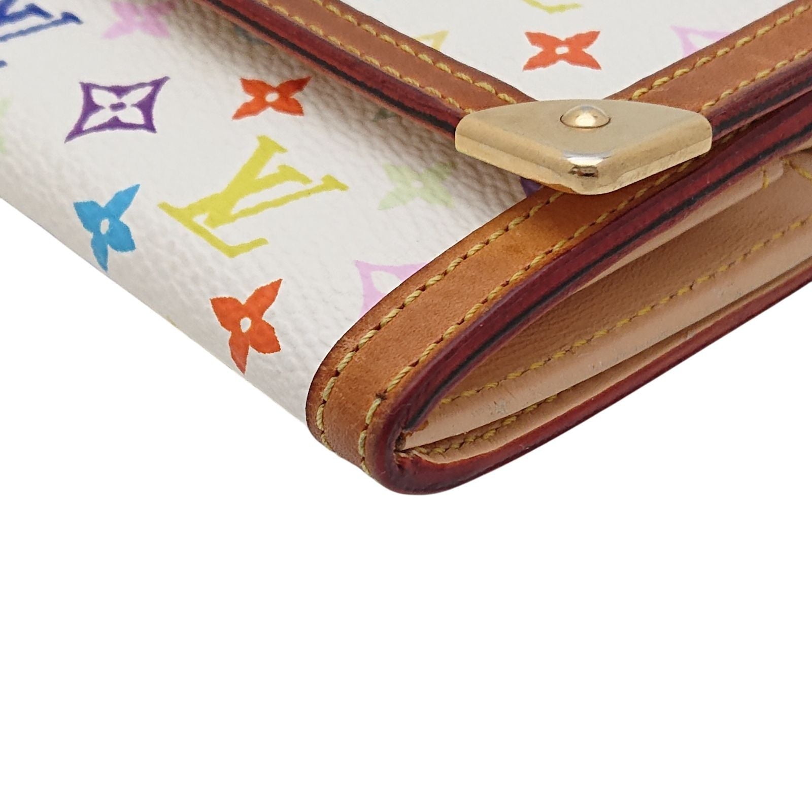 Louis Vuitton Coin Case Porte-Monnaie Pla Monogram Multicolor Blanc — view 9