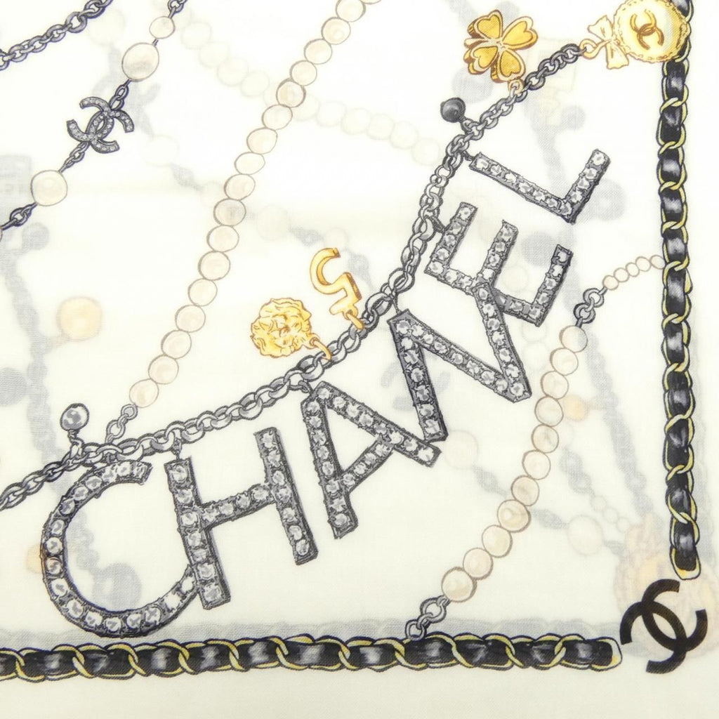 Chanel Shawl Scarf White — view 4