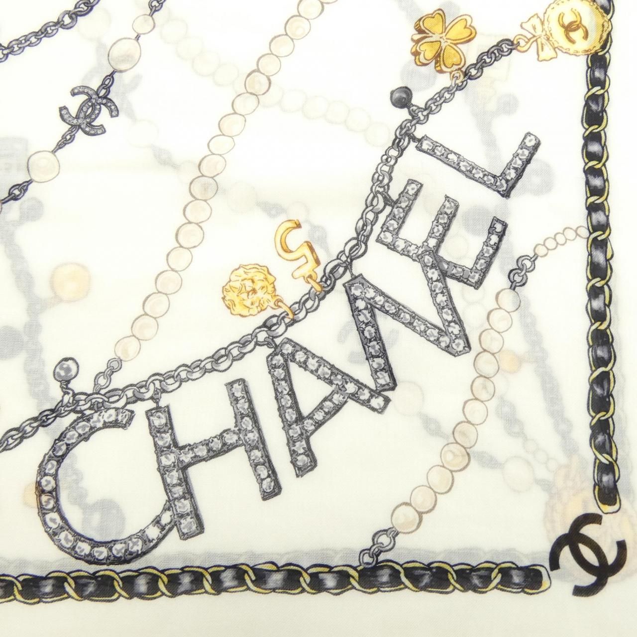 Chanel Shawl Scarf White — view 4