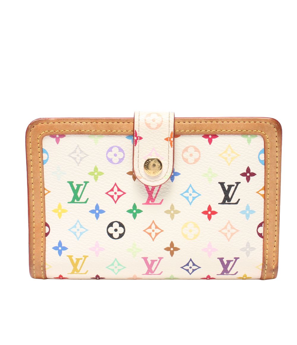 Louis Vuitton Bifold Wallet Kiss Lock Portefeuille Viennois Multicolor