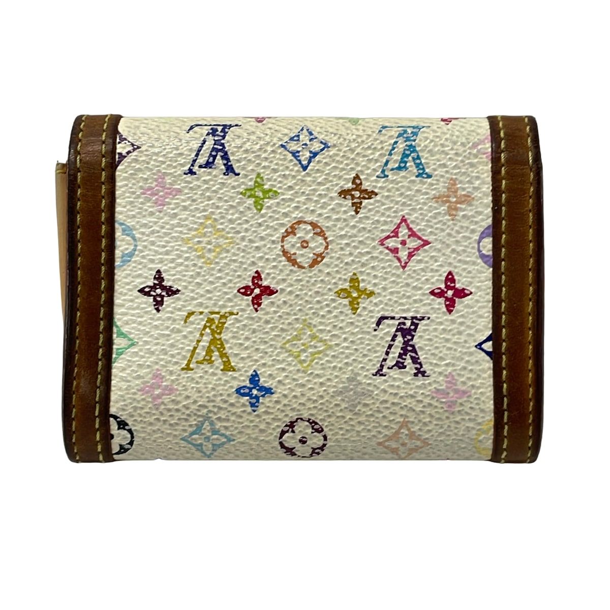Louis Vuitton Coin Case Monogram Multicolor Porto Monet Pla Blanc — view 2