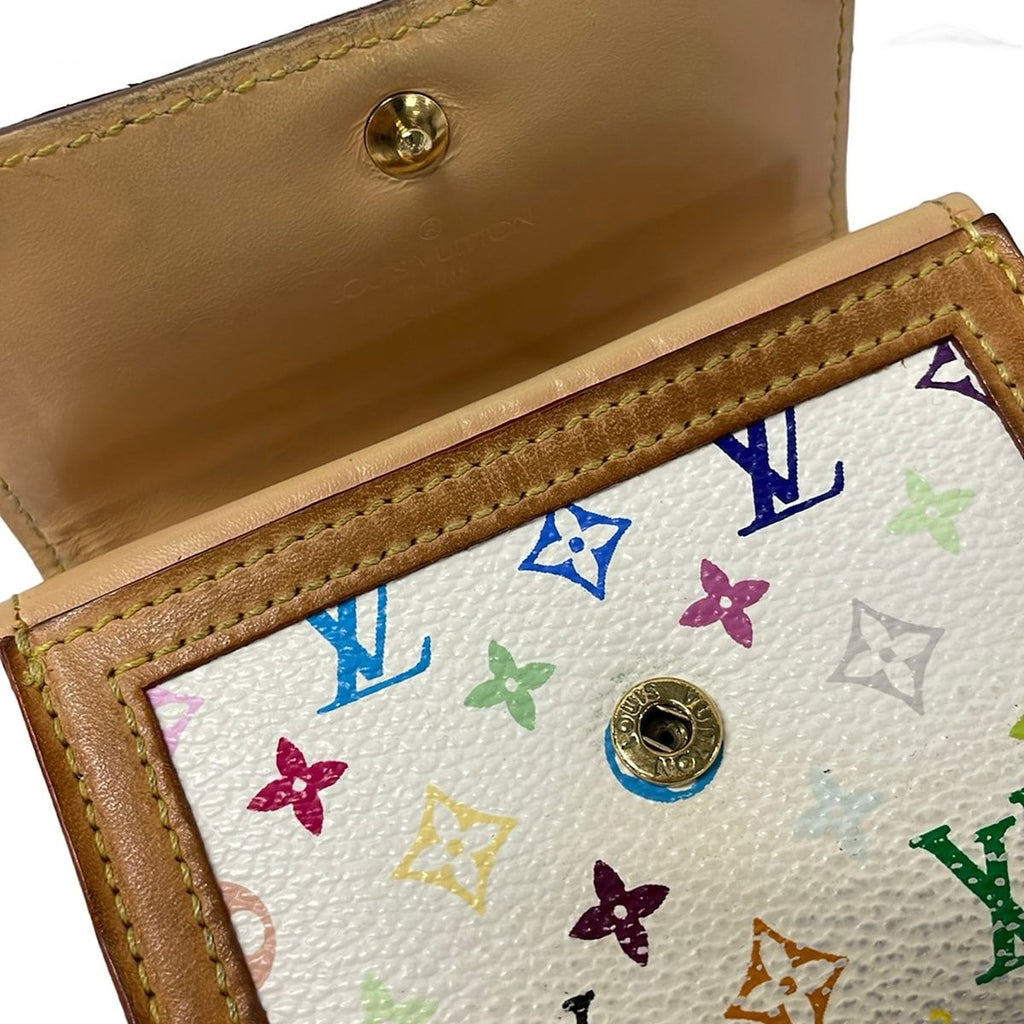 Louis Vuitton Coin Case Monogram Multicolor Porto Monet Pla Blanc — view 5