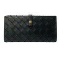 Bottega Veneta Wallet Intrecciato Black Leather