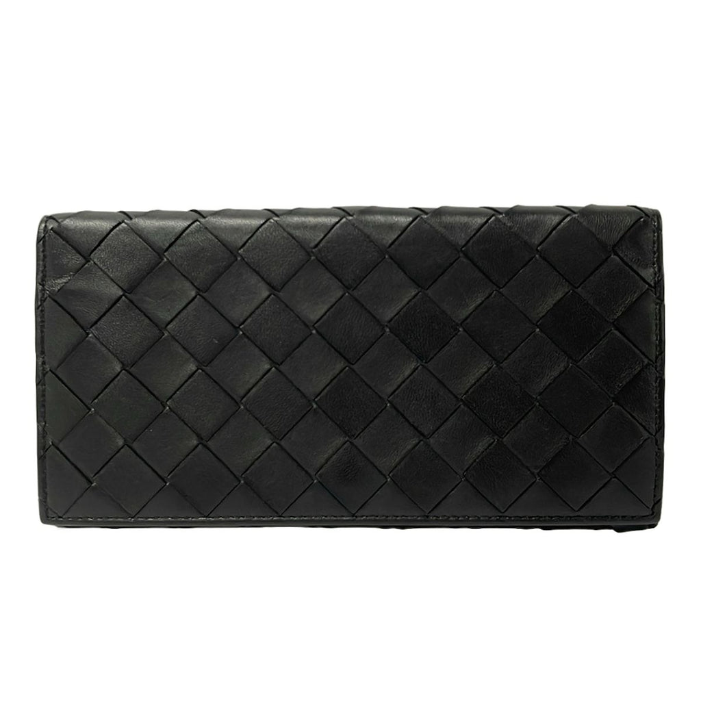 Bottega Veneta Wallet Intrecciato Black Leather — view 2