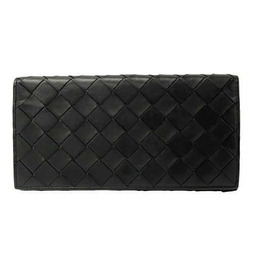 Bottega Veneta Wallet Intrecciato Black Leather — view 2