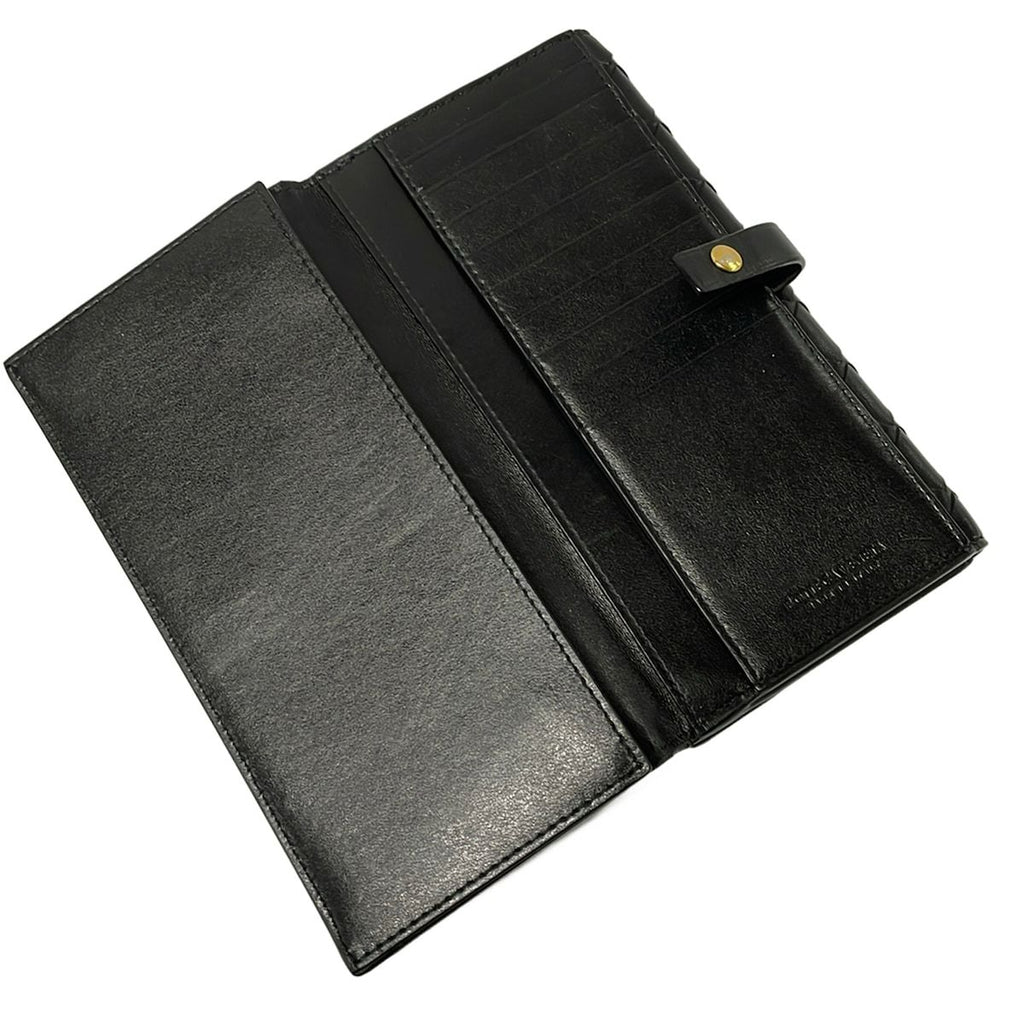 Bottega Veneta Wallet Intrecciato Black Leather — view 3