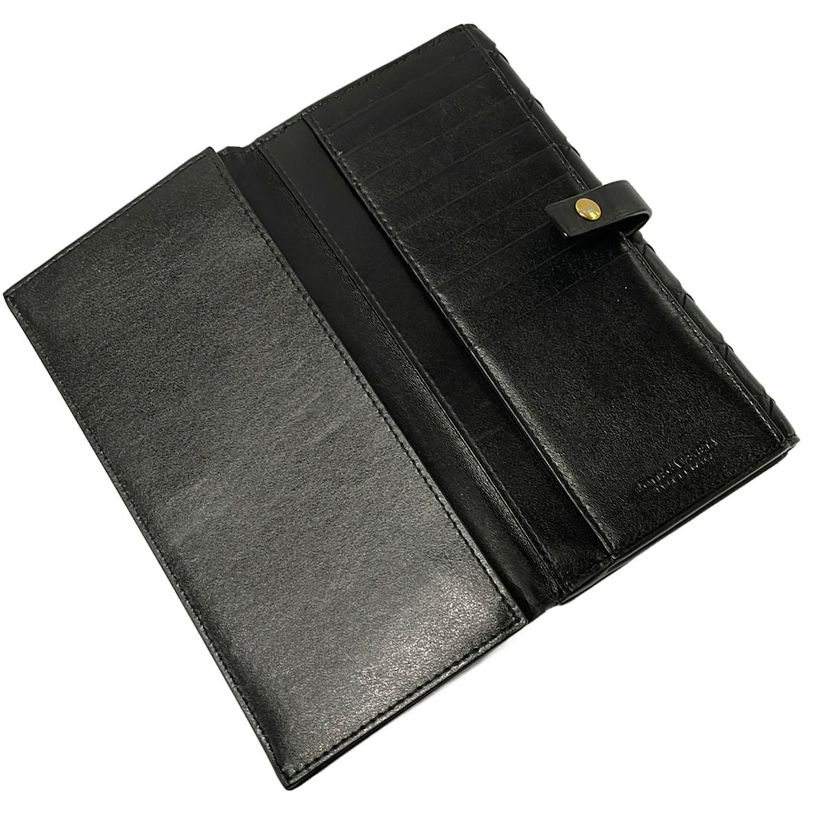 Bottega Veneta Wallet Intrecciato Black Leather — view 3