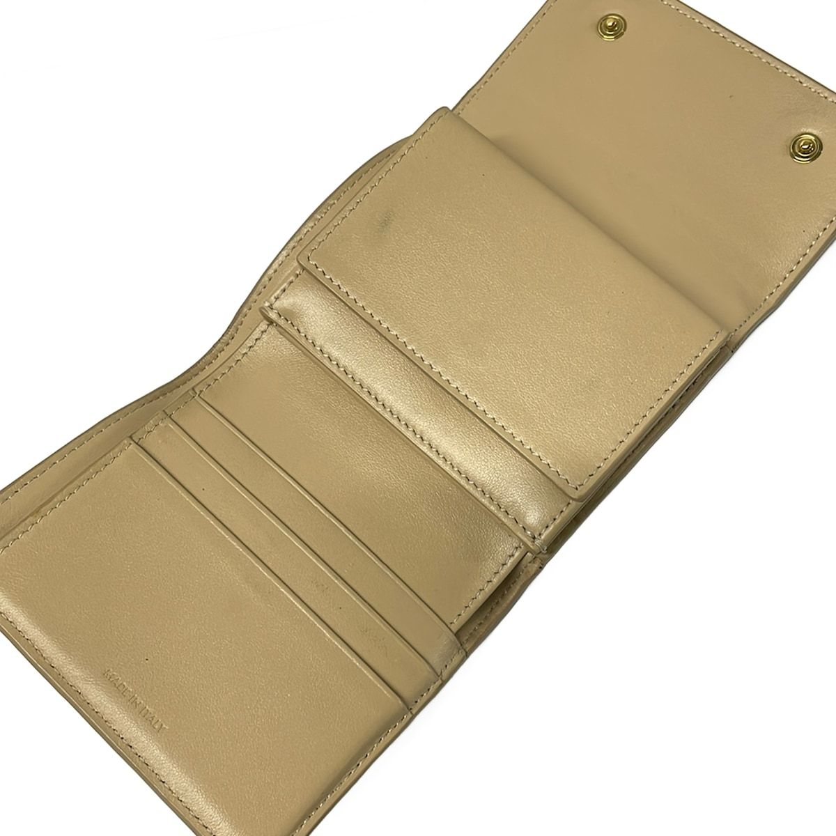 Celine Trifold Wallet Small Beige — view 3