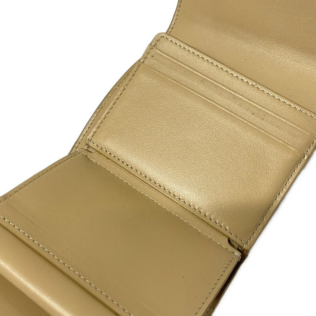 Celine Trifold Wallet Small Beige — view 8