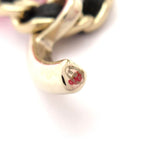 Chanel Earrings Leather Gold Pink Black Quilted Bag Motif — view 5