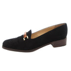 Gucci Bamboo Loafers Shoes Suede 36 Black — view 2