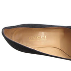 Gucci Bamboo Loafers Shoes Suede 36 Black — view 7