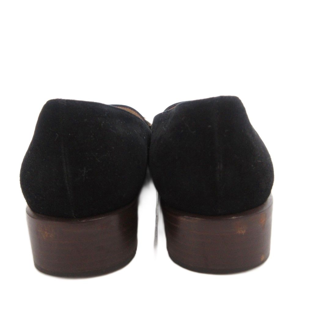 Gucci Bamboo Loafers Shoes Suede 36 Black — view 5