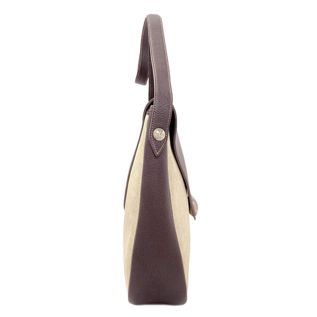 Hermes Christine Silver Shoulder Bag Toile — view 3