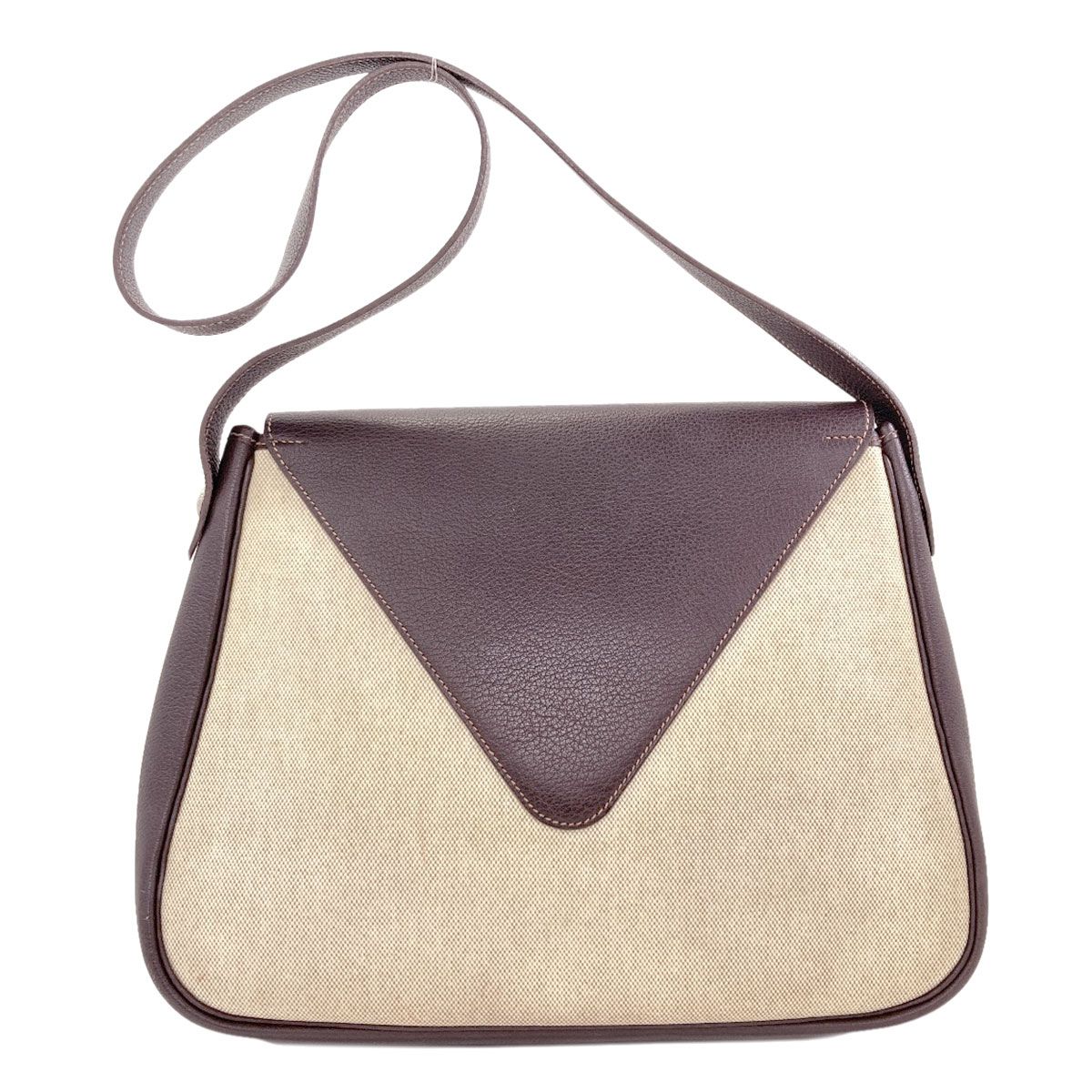 Hermes Christine Silver Shoulder Bag Toile — view 2