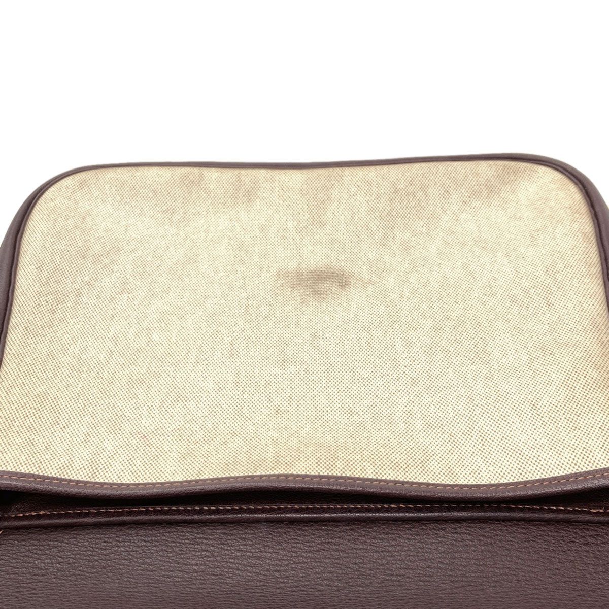 Hermes Christine Silver Shoulder Bag Toile — view 9
